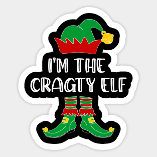 I'm The Cragty Elf Matching Family Group Christmas Sticker